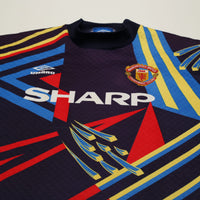 1992/93 Schmeichel #1 Manchester United Vintage Umbro GK Football Shirt (S)
