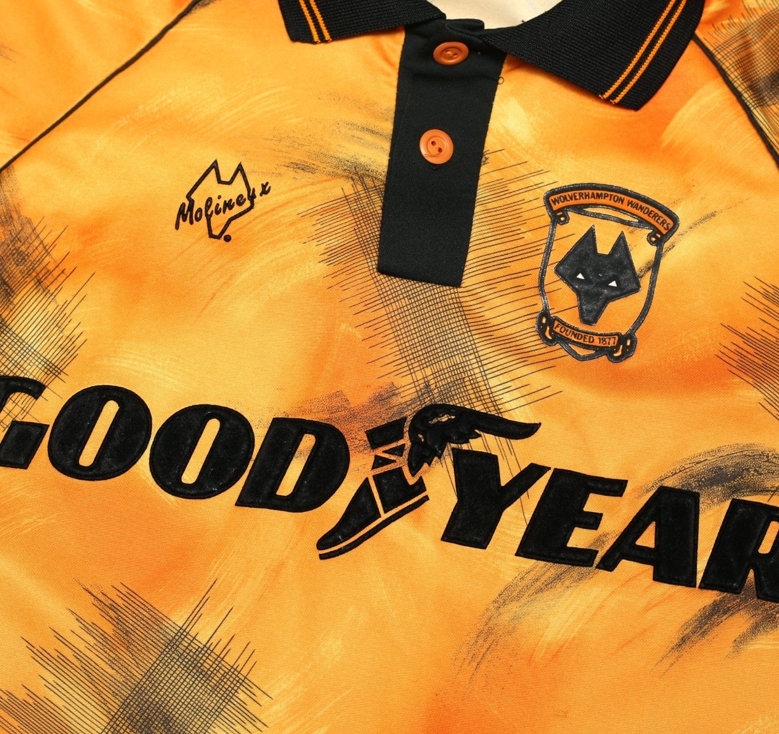 1992/93 WOLVERHAMPTON WANDERERS Vintage Molineux Home Football Shirt (M)