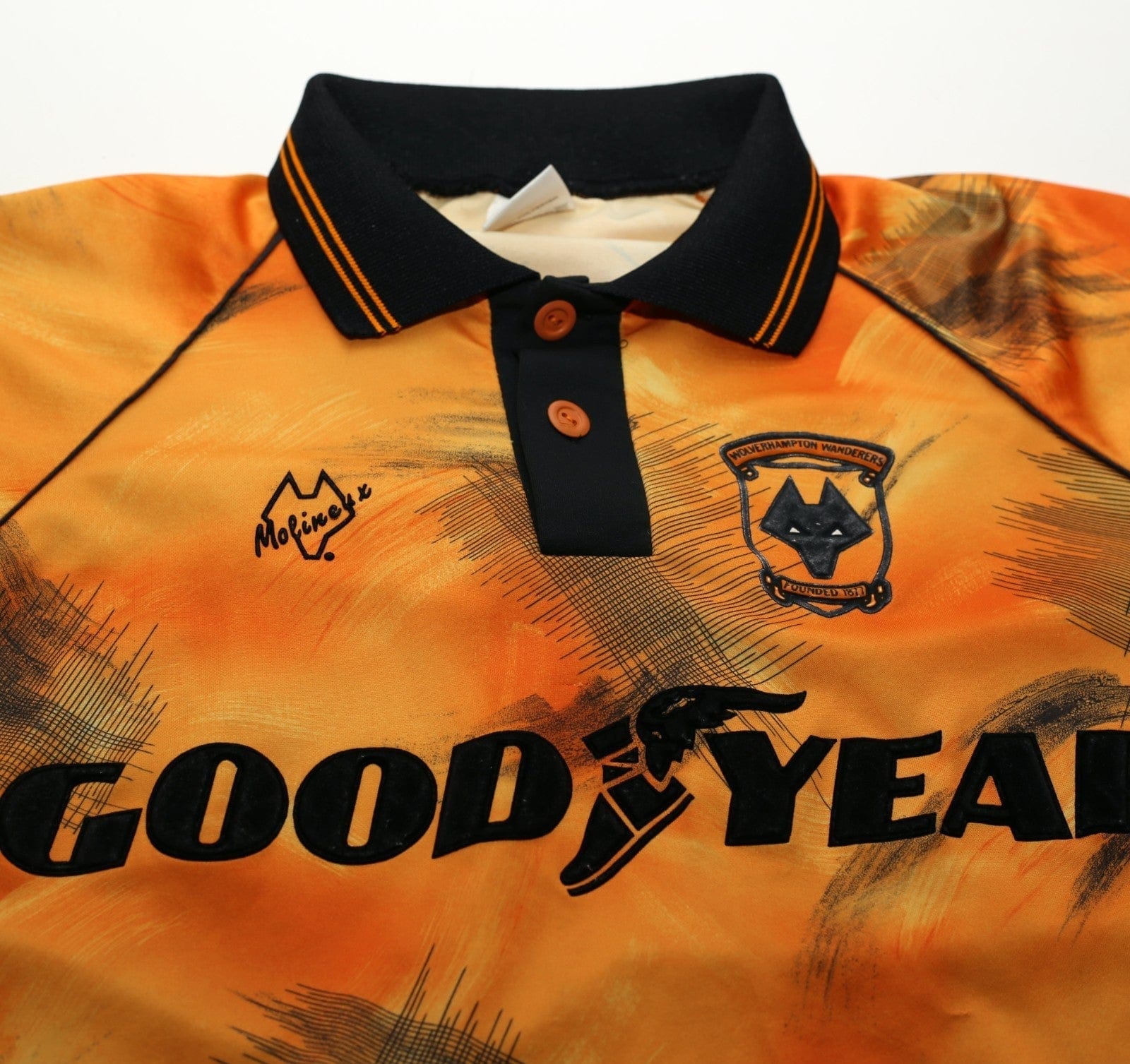 1992/93 WOLVERHAMPTON WANDERERS Vintage Molineux Home Football Shirt (M)