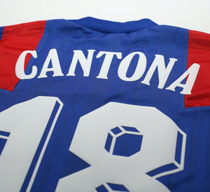 1992/94 CANTONA #18 France Vintage adidas Home Football Shirt Jersey (L) Euro 92