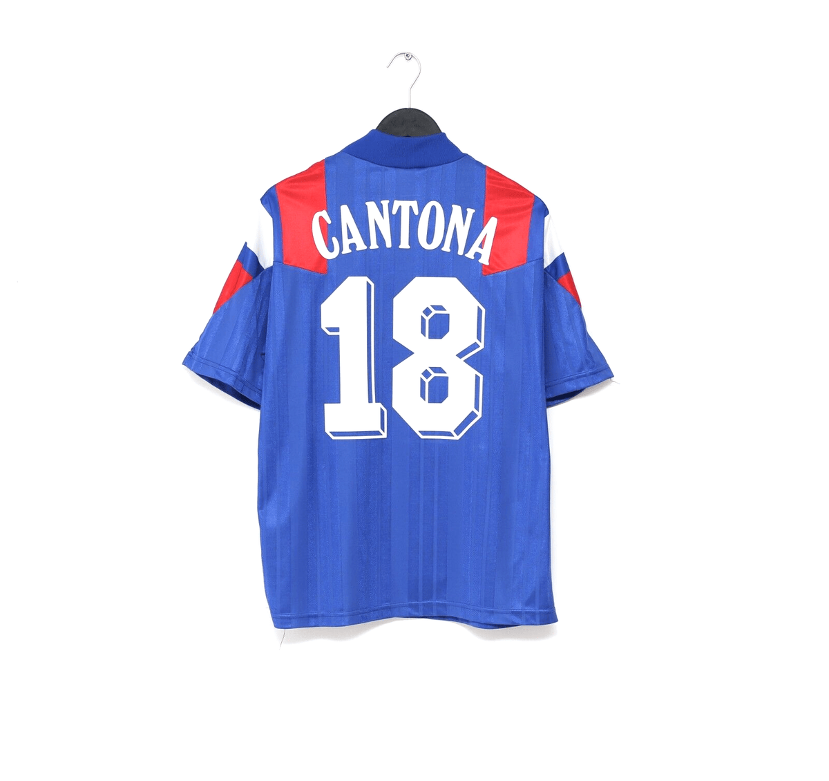 1992/94 CANTONA #18 France Vintage adidas Home Football Shirt (L) 40/42 Euro 92