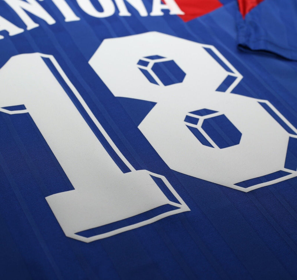 1992/94 CANTONA #18 France Vintage adidas Home Football Shirt (L) 40/42 Euro 92
