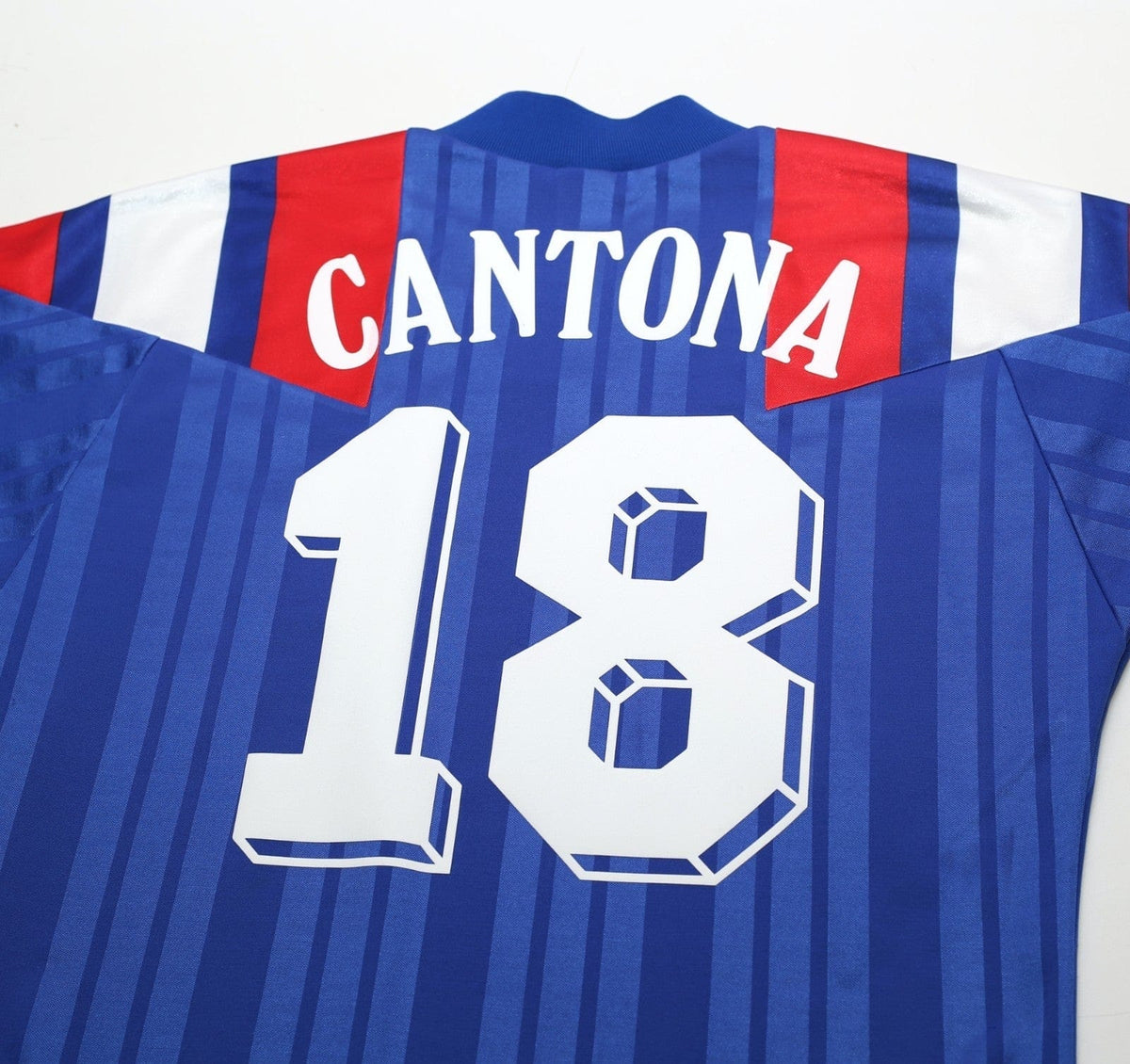 1992/94 CANTONA #18 France Vintage adidas Home Football Shirt (S/M) Euro 92