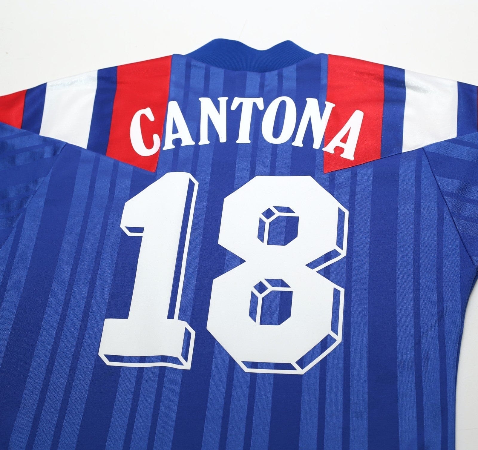 1992/94 CANTONA #18 France Vintage adidas Home Football Shirt (S/M) Euro 92