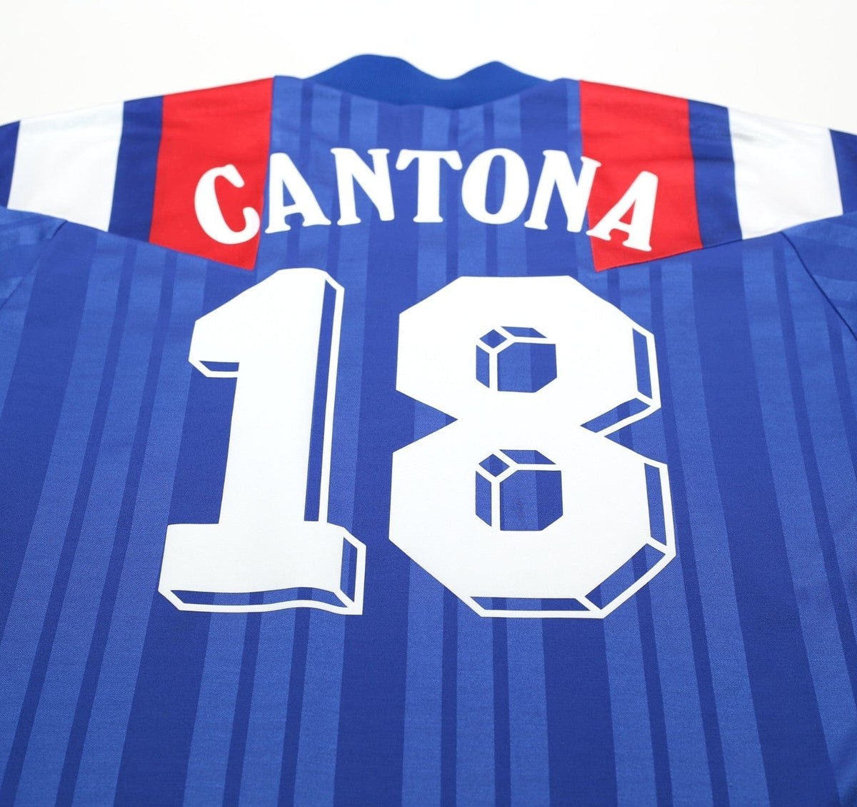 1992/94 CANTONA #18 France Vintage adidas Home Football Shirt (S/M) Euro 92