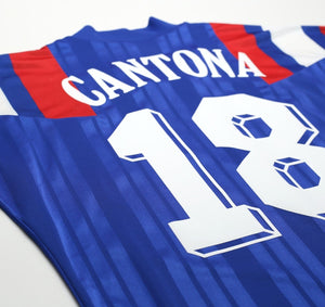 1992/94 CANTONA #18 France Vintage adidas Home Football Shirt (S/M) Euro 92