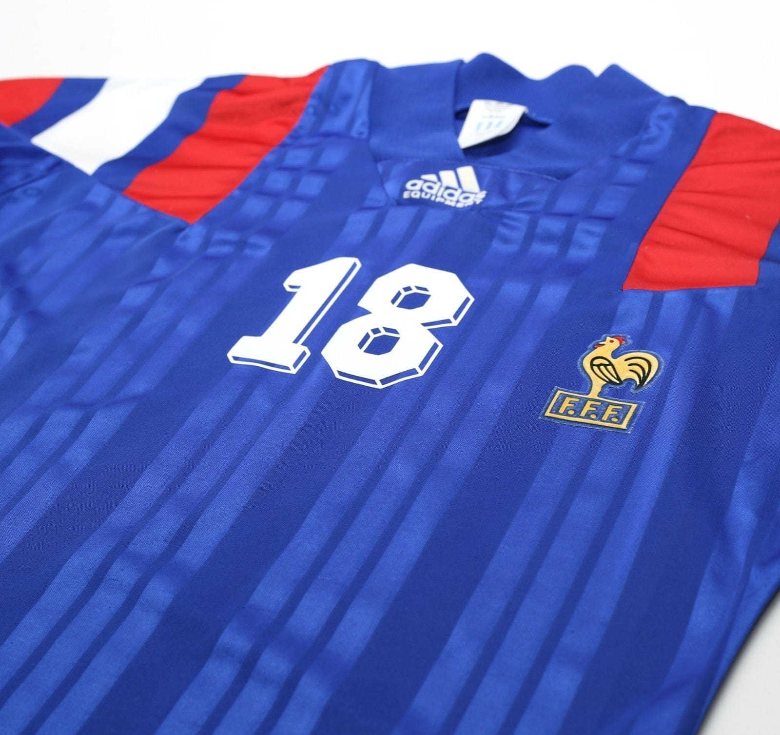 1992/94 CANTONA #18 France Vintage adidas Home Football Shirt (S/M) Euro 92