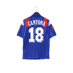 1992/94 CANTONA #18 France Vintage adidas Home Football Shirt (S/M) Euro 92