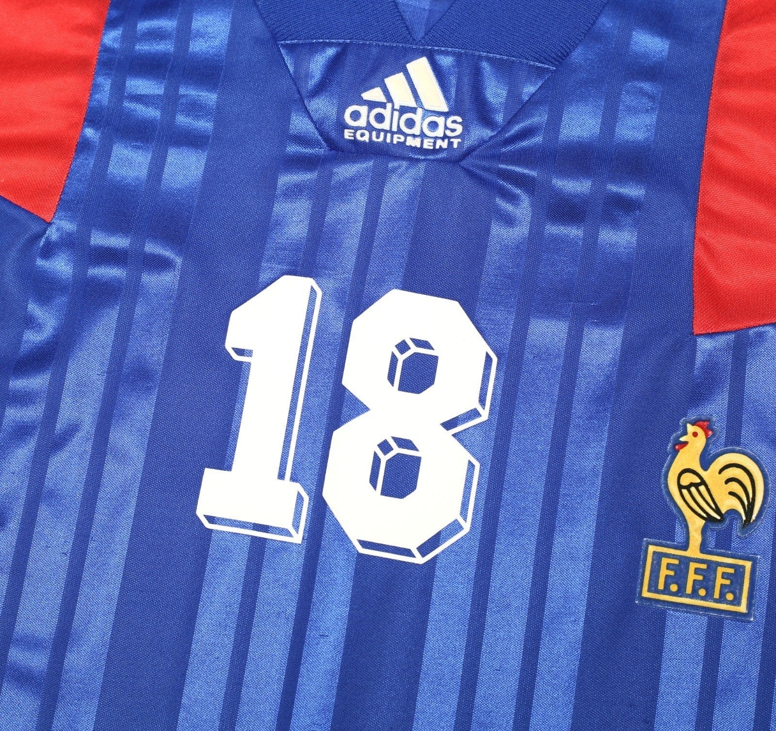 1992/94 CANTONA #18 France Vintage adidas Home Football Shirt (S/M) Euro 92