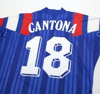1992/94 CANTONA #18 France Vintage adidas Home Football Shirt (S/M) Euro 92