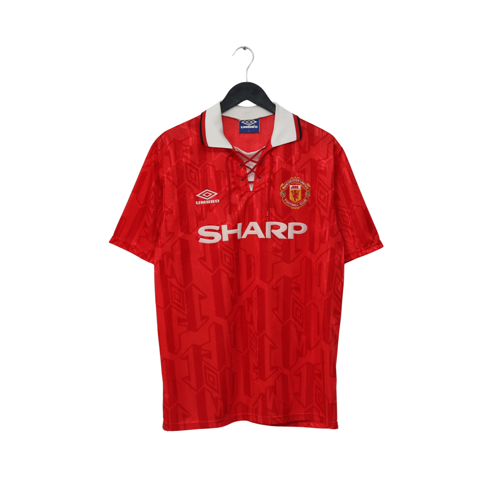 1992/94 Cantona #7 Manchester United Vintage Umbro Home Football Shirt (L)