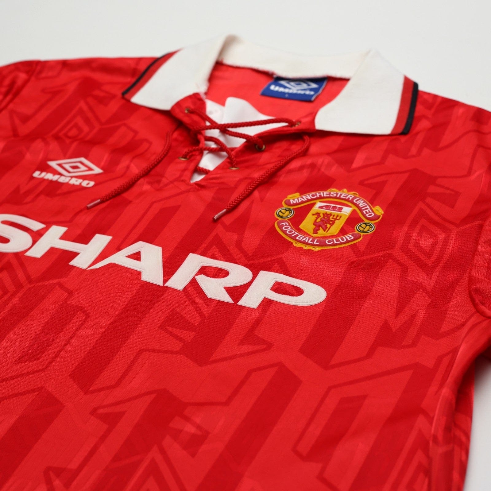 1992/94 Cantona #7 Manchester United Vintage Umbro Home Football Shirt (L)