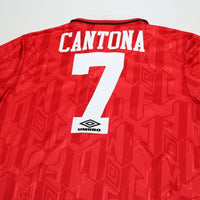 1992/94 Cantona #7 Manchester United Vintage Umbro Home Football Shirt (L)