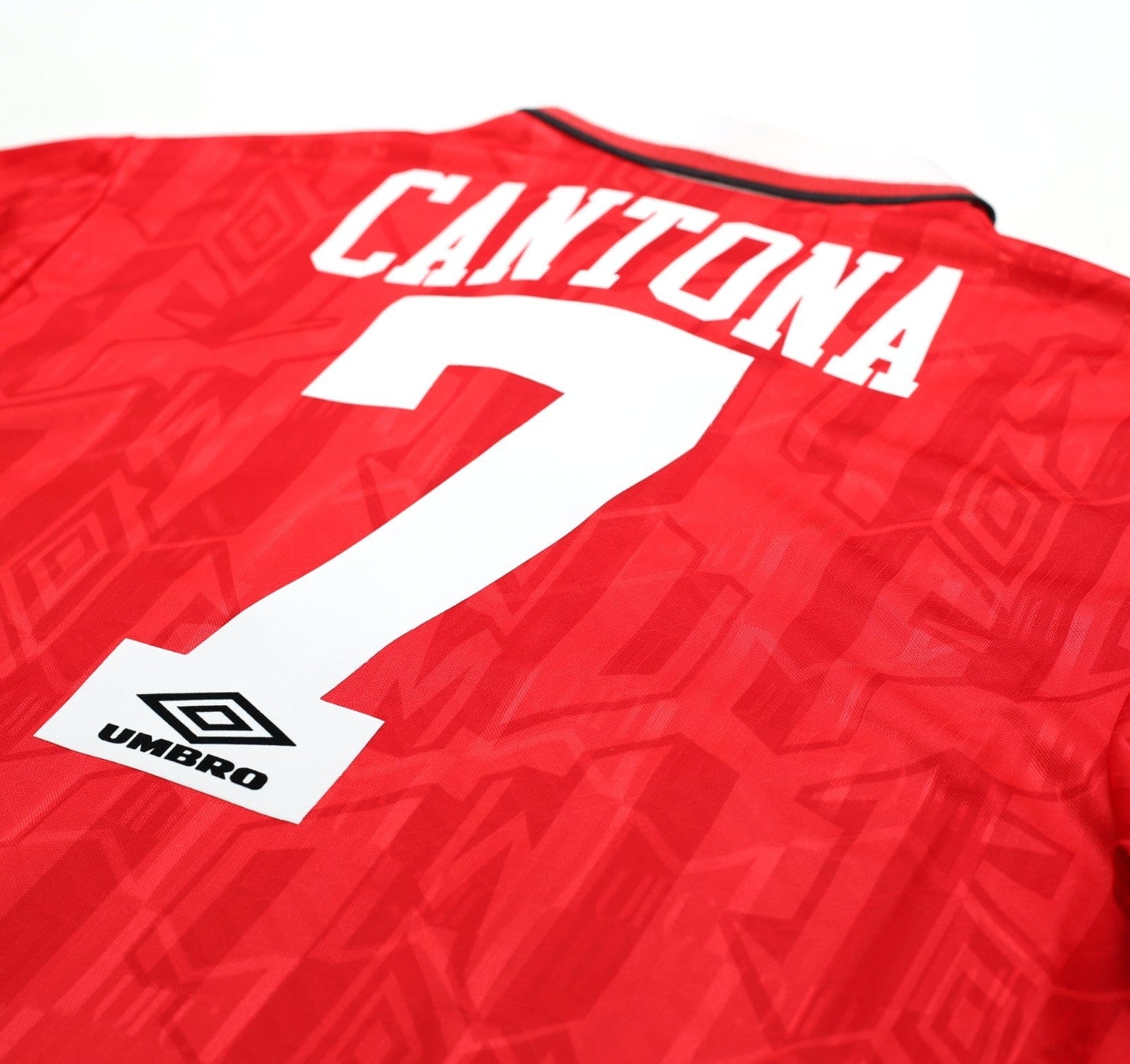 1992/94 CANTONA #7 Manchester United Vintage Umbro Home Football Shirt (L/XL)