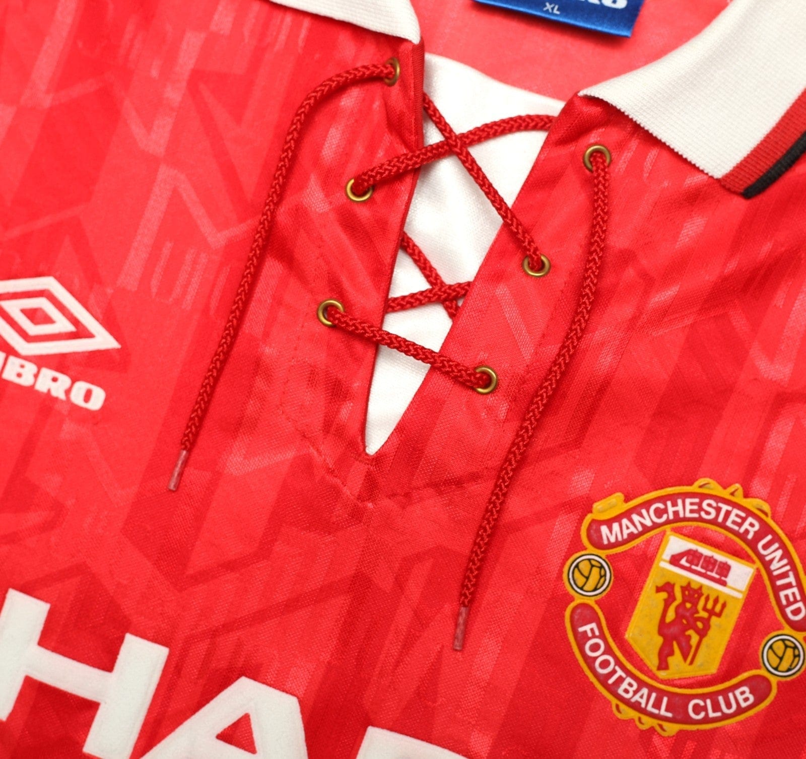 1992/94 CANTONA #7 Manchester United Vintage Umbro Home Football Shirt (L/XL)