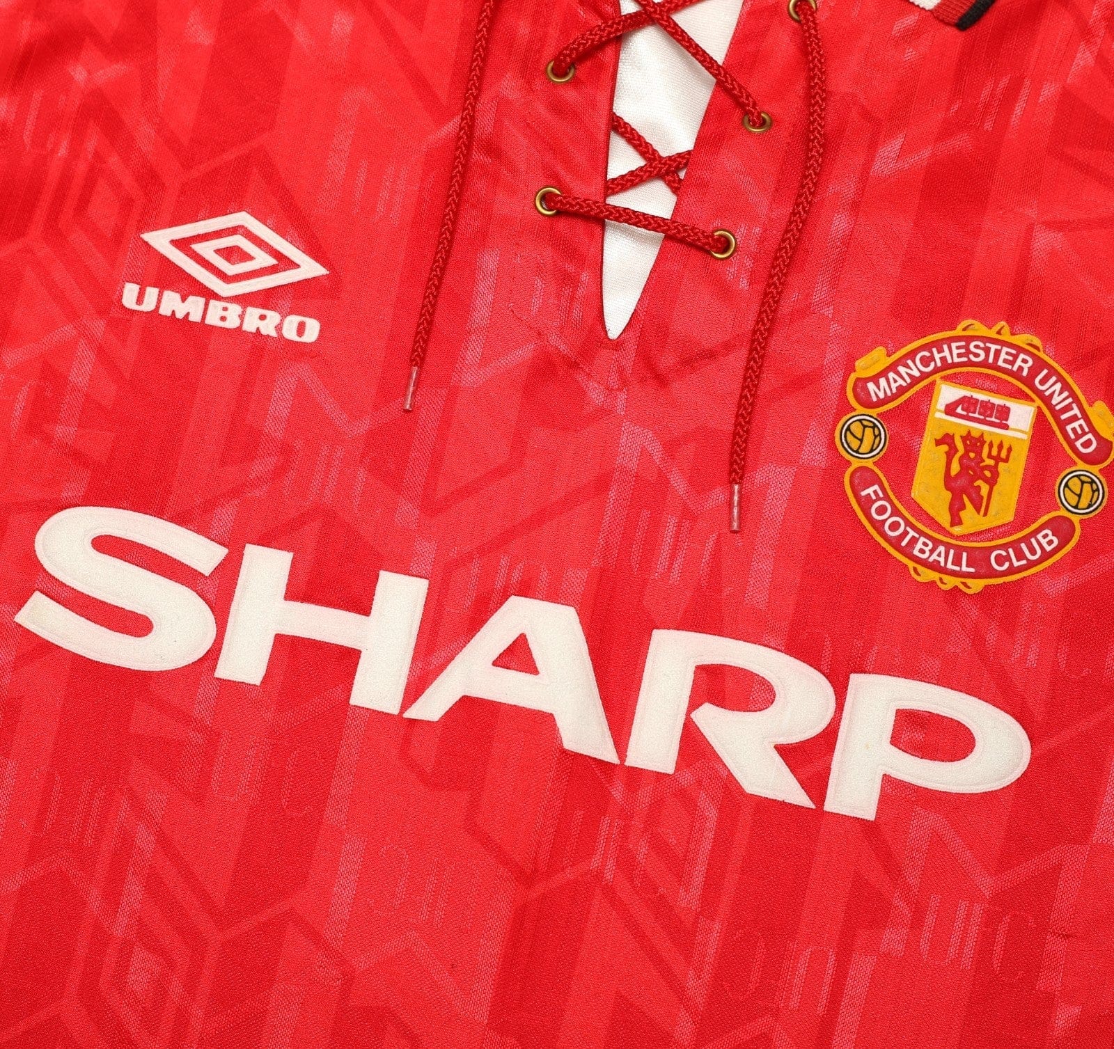 1992/94 CANTONA #7 Manchester United Vintage Umbro Home Football Shirt (L/XL)