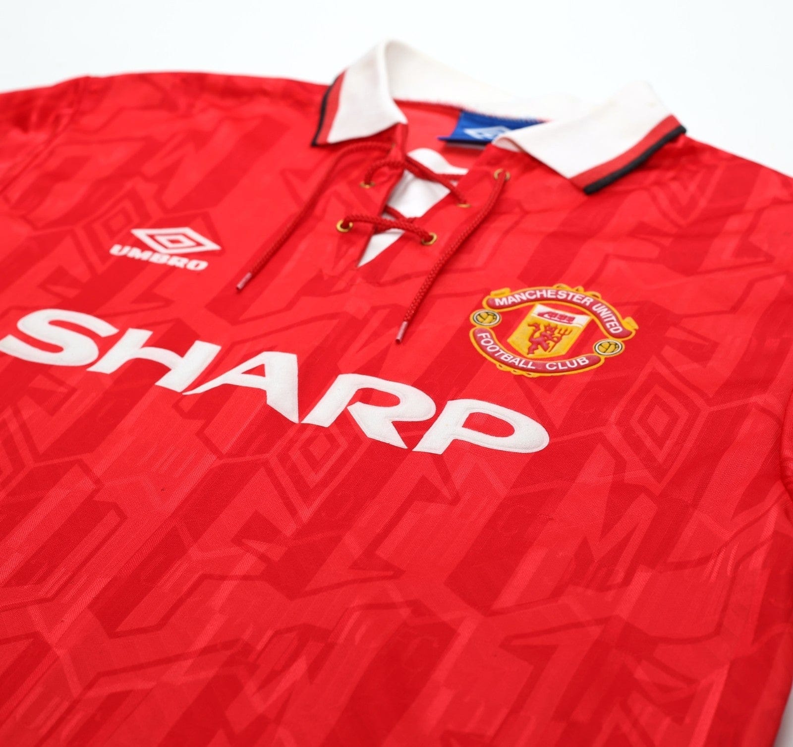 1992/94 CANTONA #7 Manchester United Vintage Umbro Home Football Shirt (L/XL)