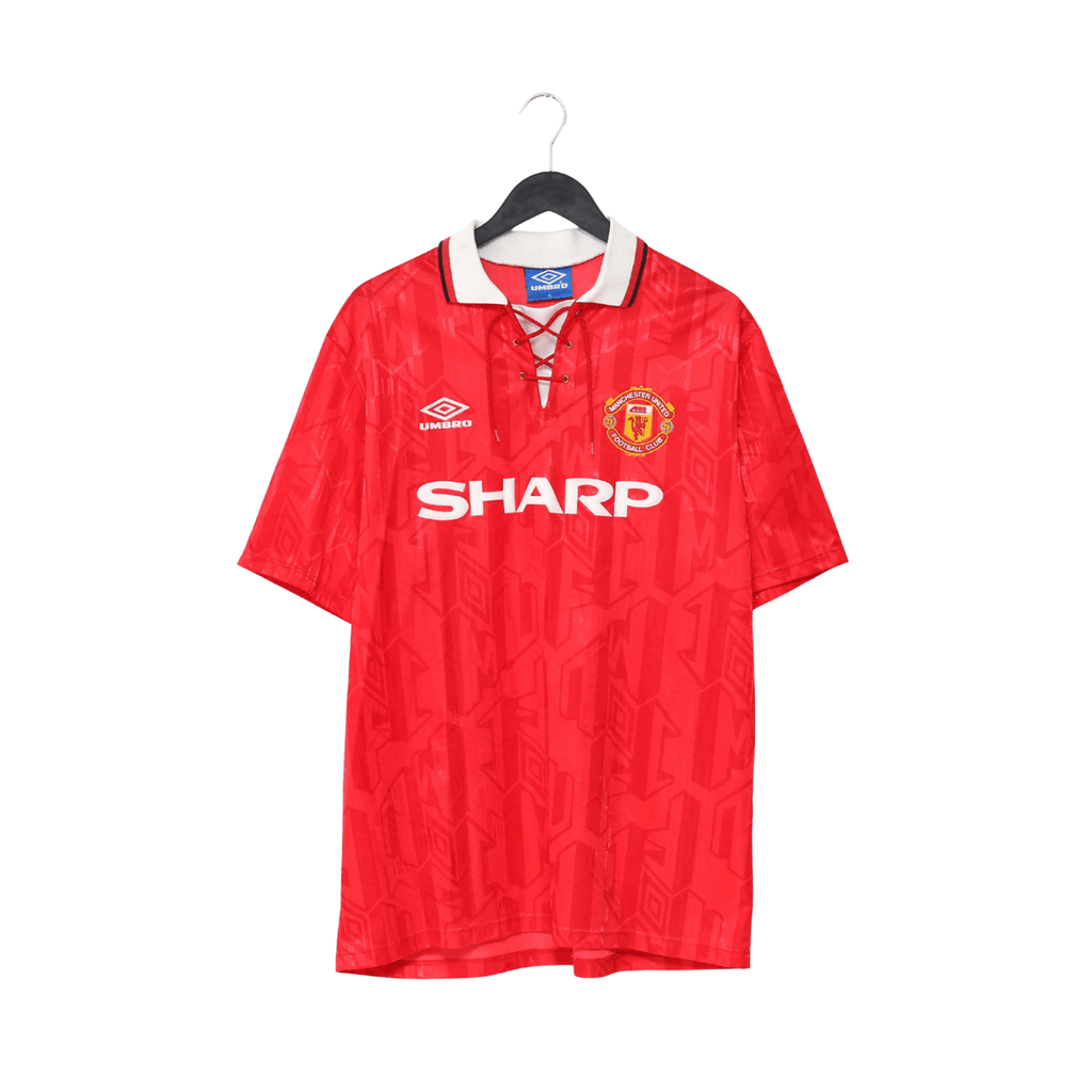 1992/94 CANTONA #7 Manchester United Vintage Umbro Home Football Shirt (L/XL)