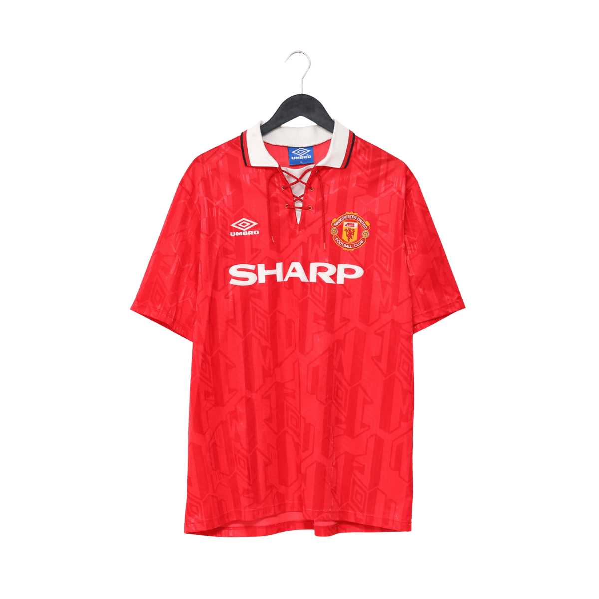 1992/94 CANTONA #7 Manchester United Vintage Umbro Home Football Shirt (L/XL)