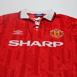 1992/94 Cantona #7 Manchester United Vintage Umbro Home Football Shirt (S)