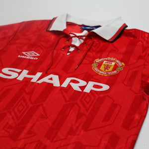 1992/94 Cantona #7 Manchester United Vintage Umbro Home Football Shirt (S)