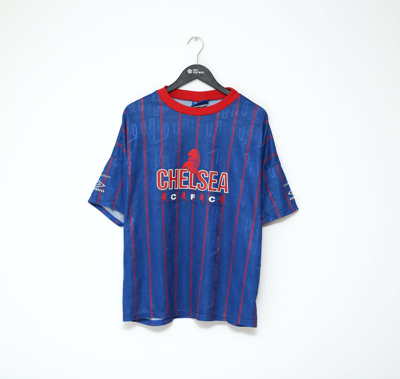 1992/94 CHELSEA Vintage Umbro Football Training Shirt (XL) Commodore
