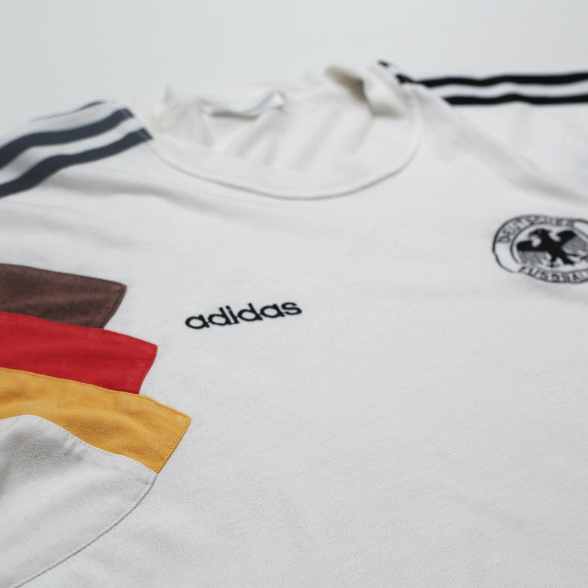 1992/94 Germany Vintage adidas Home Football Cotton Tee Shirt (L) EURO 92