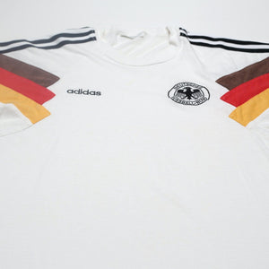 1992/94 Germany Vintage adidas Home Football Cotton Tee Shirt (L) EURO 92