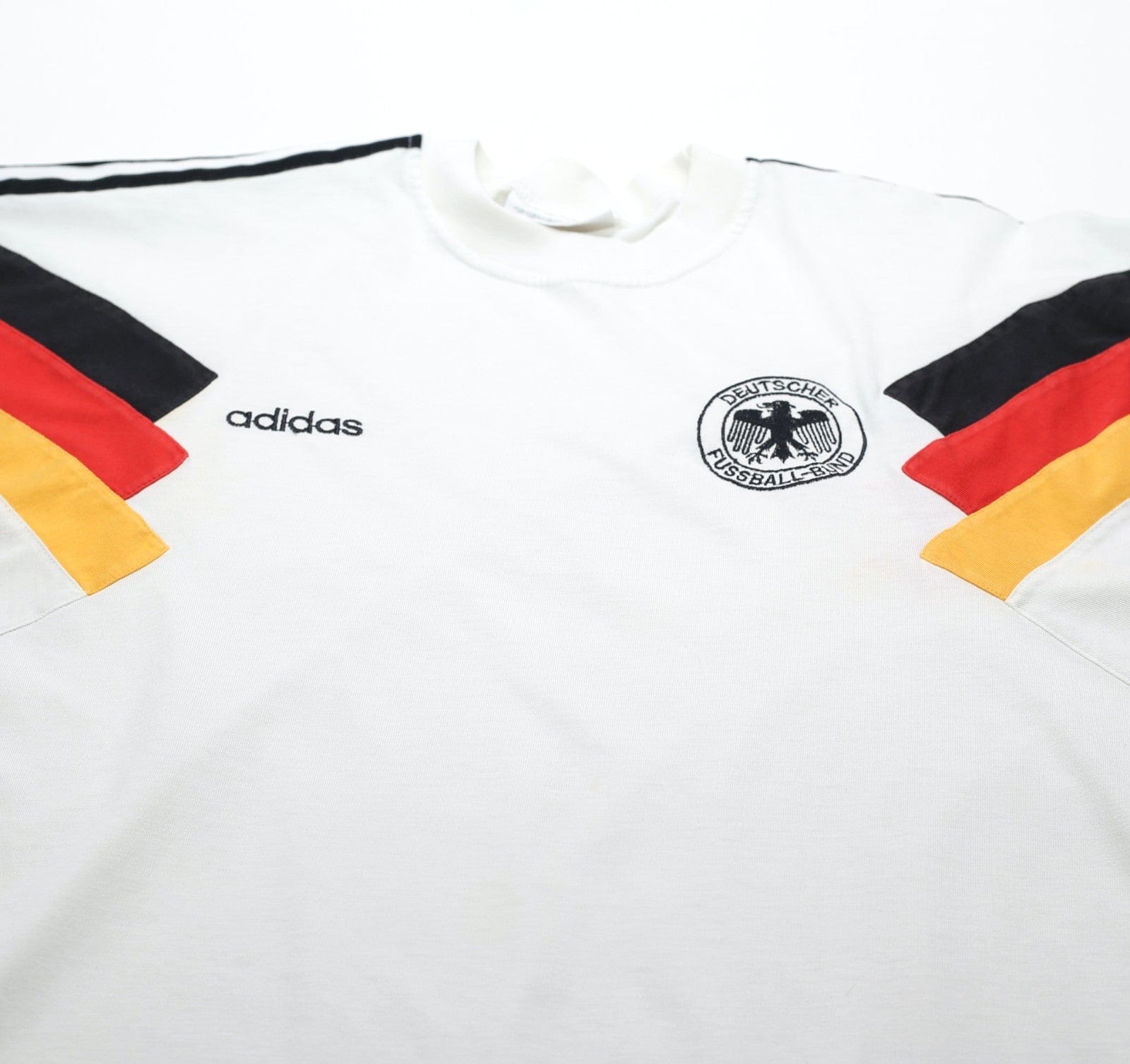 1992/94 GERMANY Vintage adidas Home Football Cotton Tee Shirt (XL) EURO 92