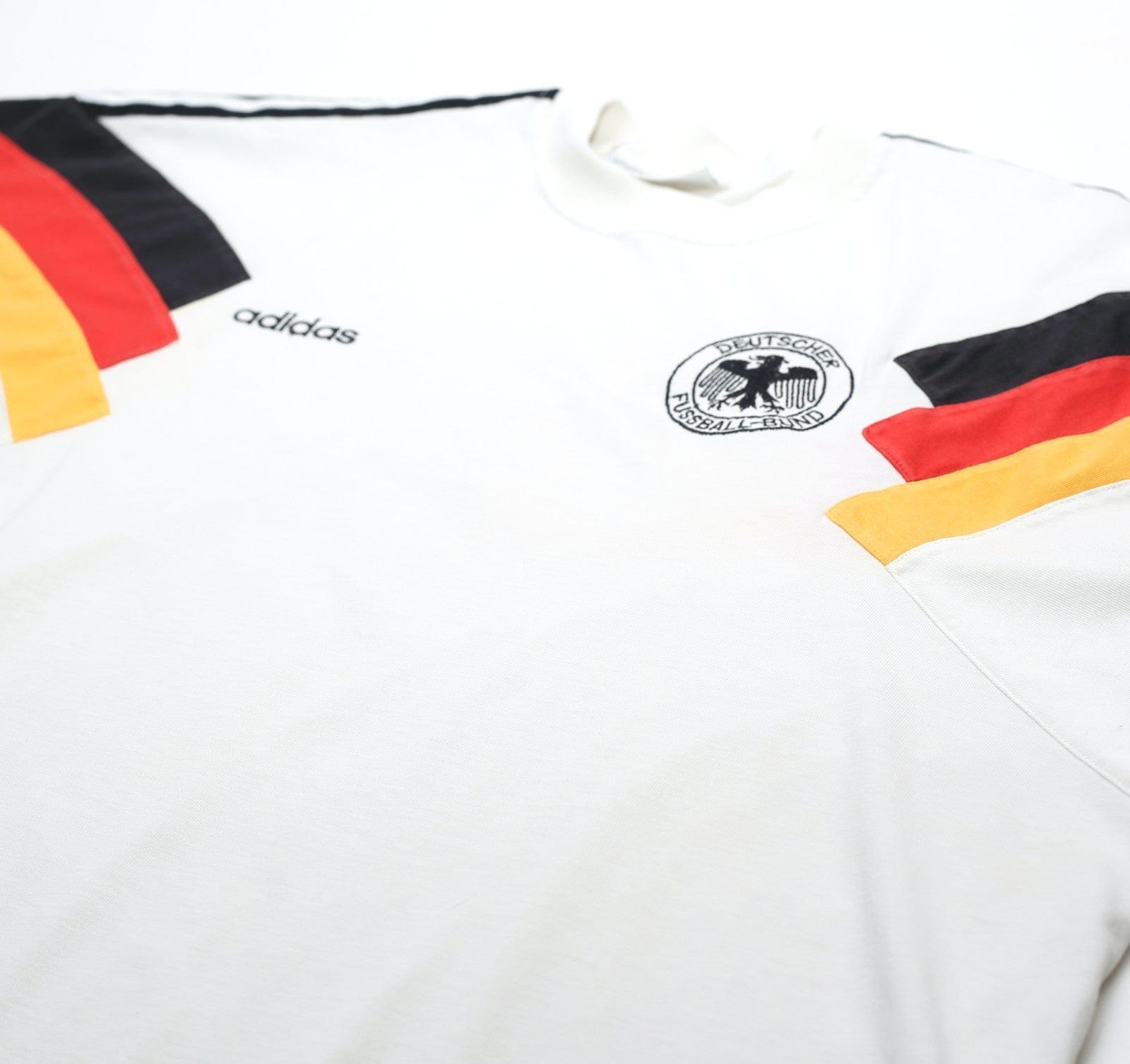 1992/94 GERMANY Vintage adidas Home Football Cotton Tee Shirt (XL) EURO 92