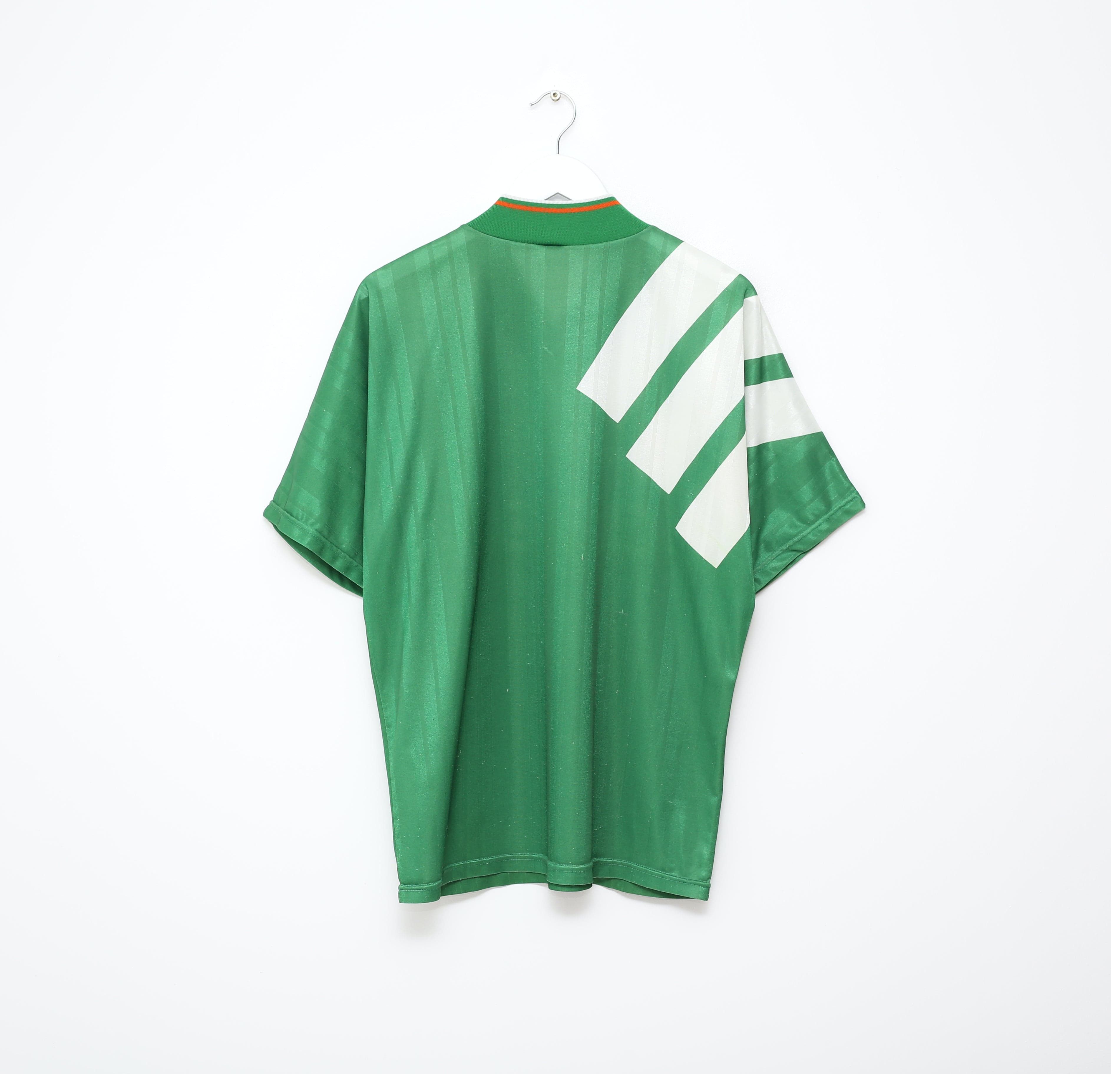 1992/94 IRELAND Vintage adidas Equipment Home Football Shirt Jersey (XL)