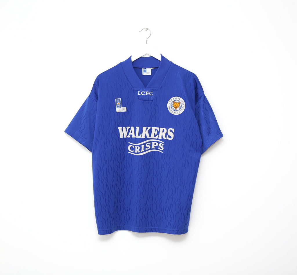 1992/94 LEICESTER CITY Vintage Fox Leisure Home Football Shirt (L)
