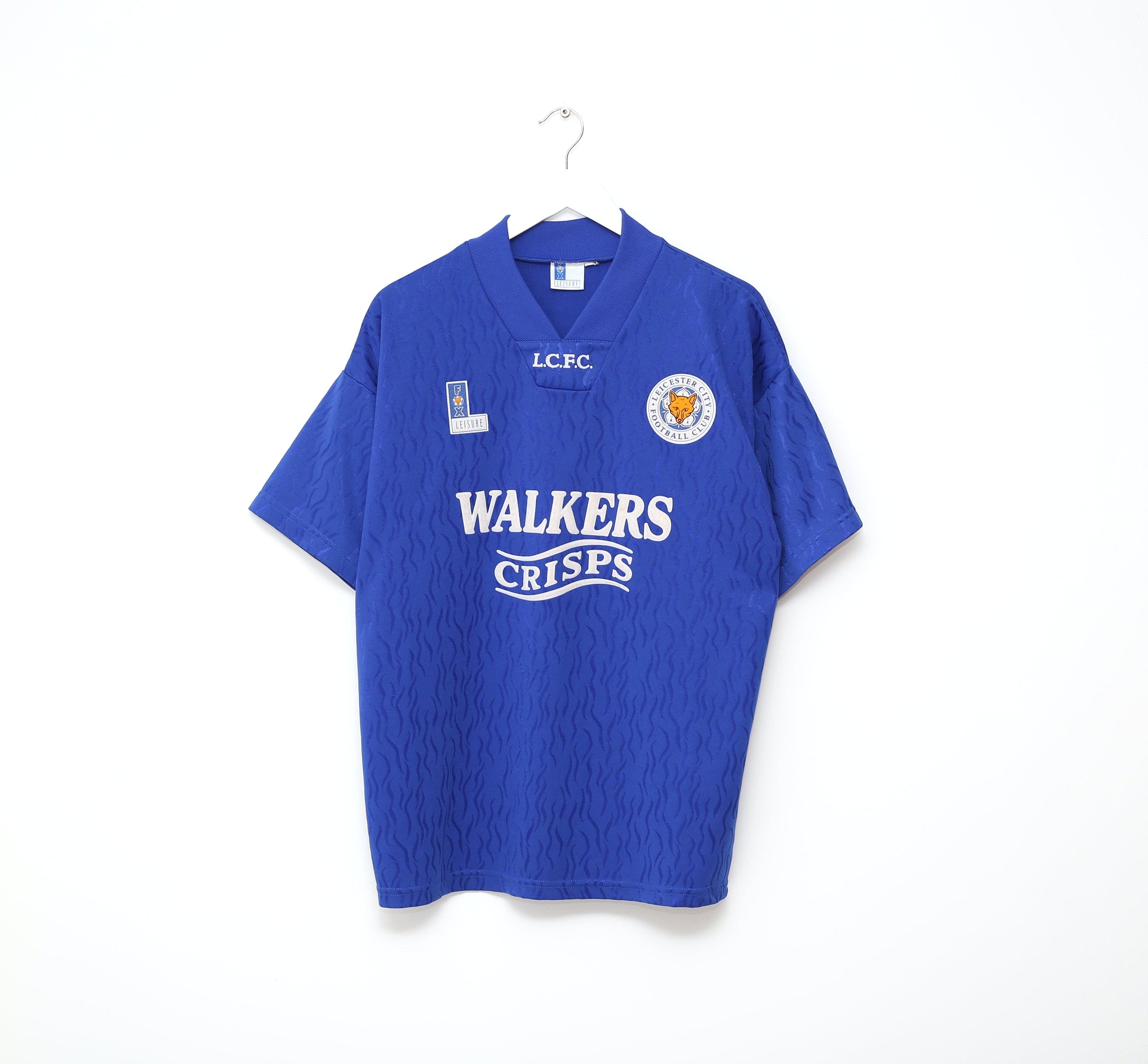 1992/94 LEICESTER CITY Vintage Fox Leisure Home Football Shirt (L)