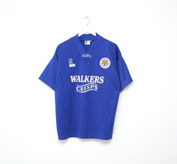 1992/94 LEICESTER CITY Vintage Fox Leisure Home Football Shirt (L)