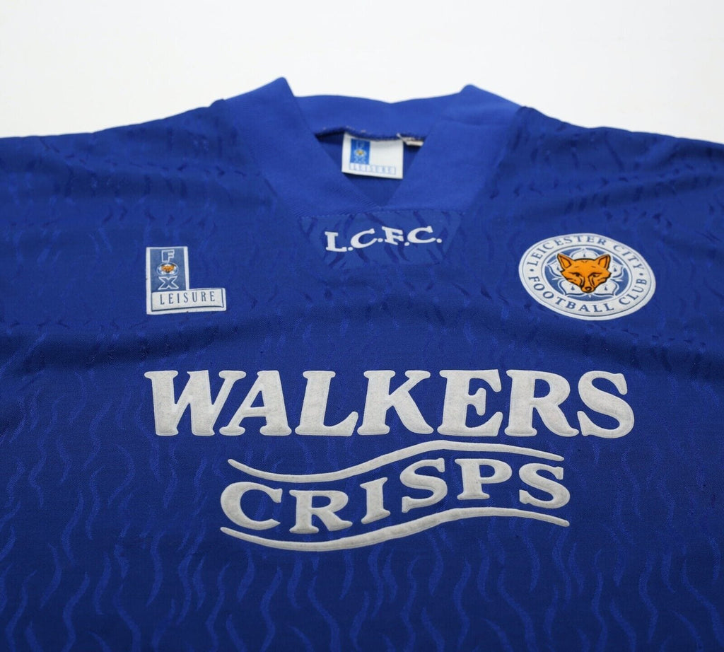 1992/94 LEICESTER CITY Vintage Fox Leisure Home Football Shirt (S)