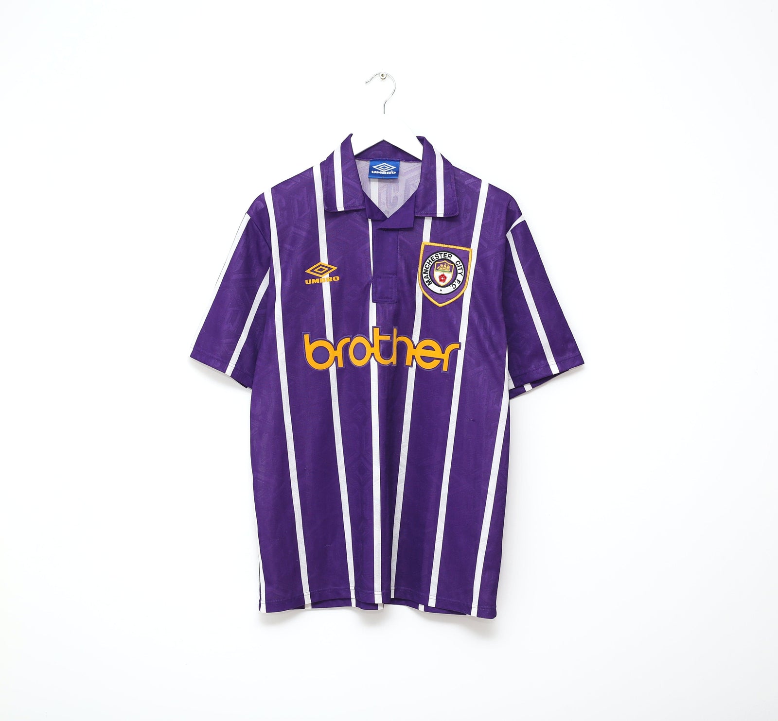 1992/94 MANCHESTER CITY Vintage Umbro Away Football Shirt (L 1992/94 MANCHESTER CITY Vintage Umbro Away Football Shirt (L