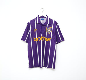 1992/94 MANCHESTER CITY Vintage Umbro Away Football Shirt (L)