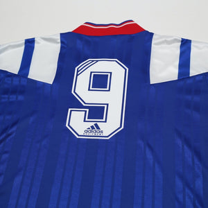 1992/94 McCoist #9 Rangers Vintage adidas Equipment Home Football Shirt (L)