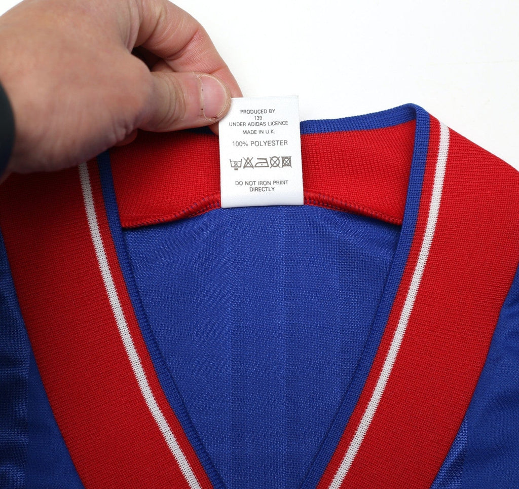 1992/94 McCOIST #9 Rangers Vintage adidas Equipment Home Football Shirt (L/XL)