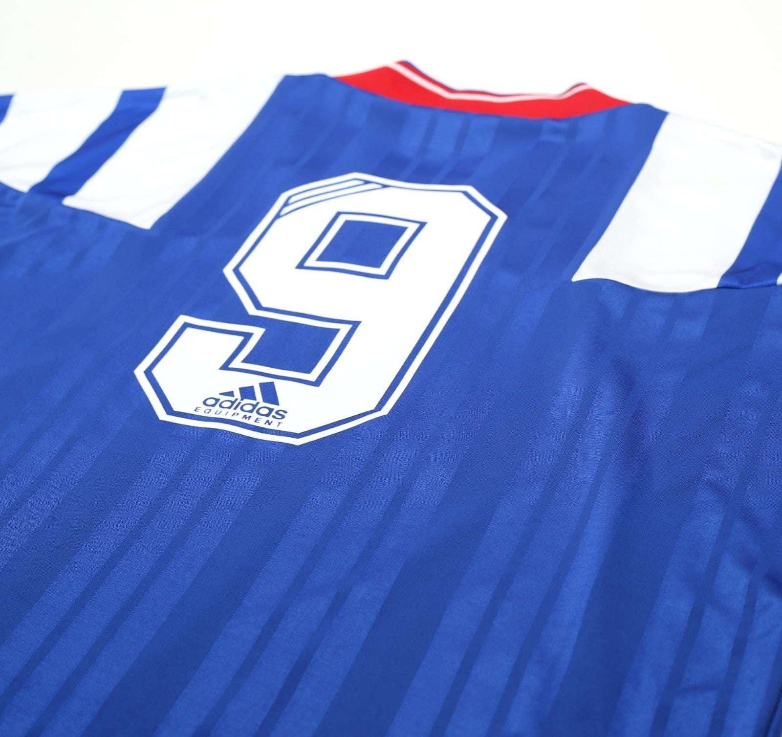 1992/94 McCOIST #9 Rangers Vintage adidas Equipment Home Football Shirt (L/XL)