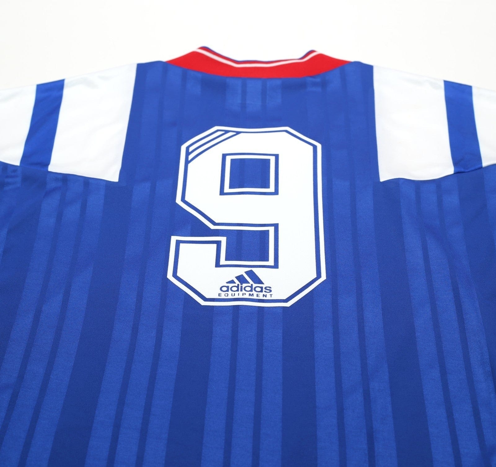 1992/94 McCOIST #9 Rangers Vintage adidas Equipment Home Football Shirt (L/XL)