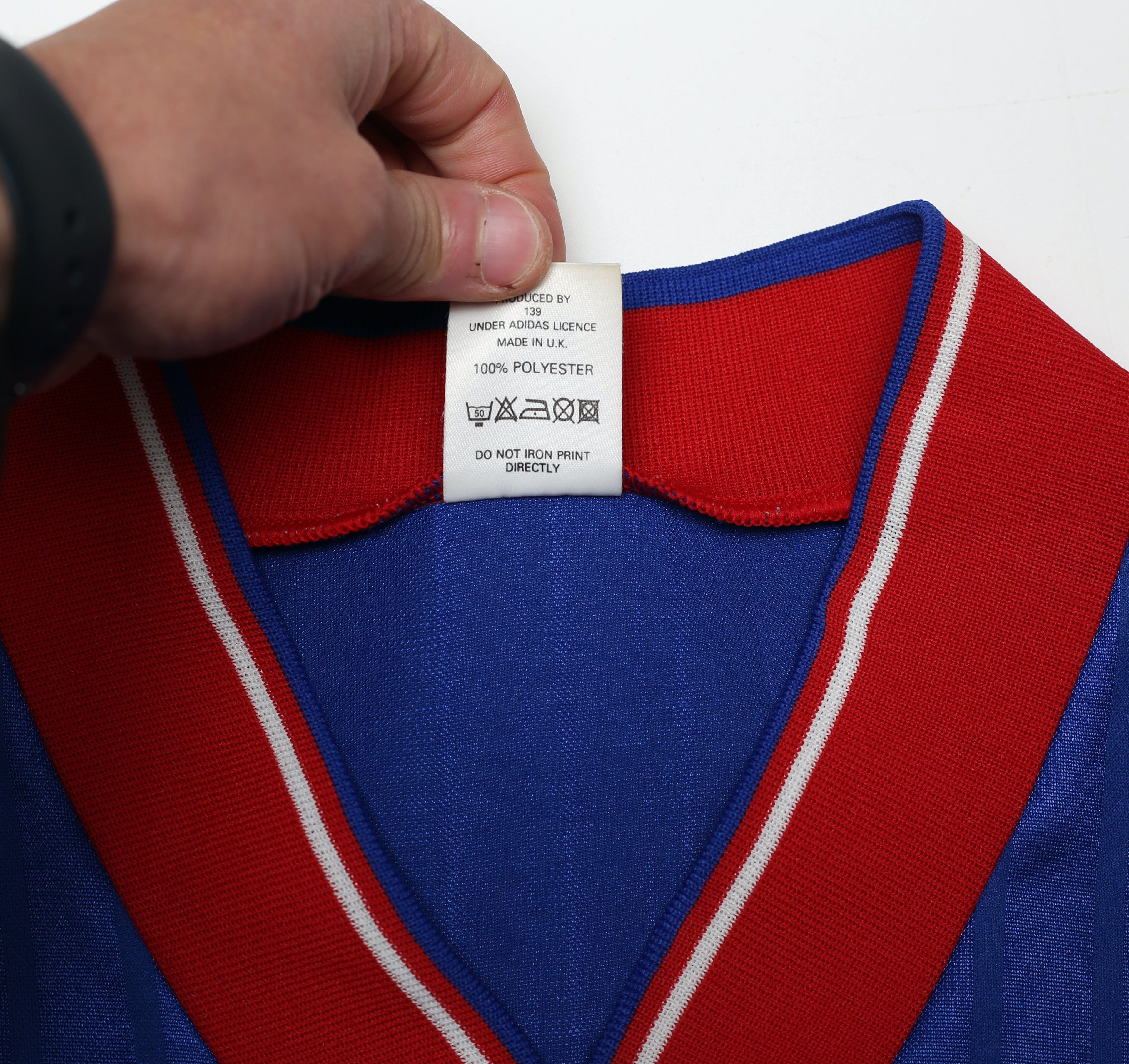 1992/94 McCOIST #9 Rangers Vintage adidas Equipment Home Football Shirt (XL)