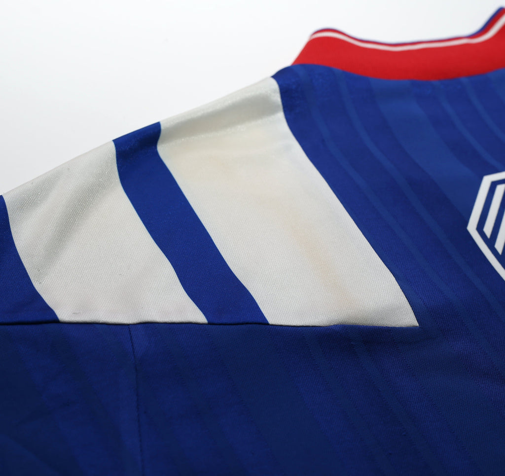 1992/94 McCOIST #9 Rangers Vintage adidas Equipment Home Football Shirt (XL)