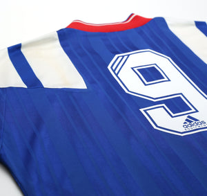1992/94 McCOIST #9 Rangers Vintage adidas Equipment Home Football Shirt (XL)