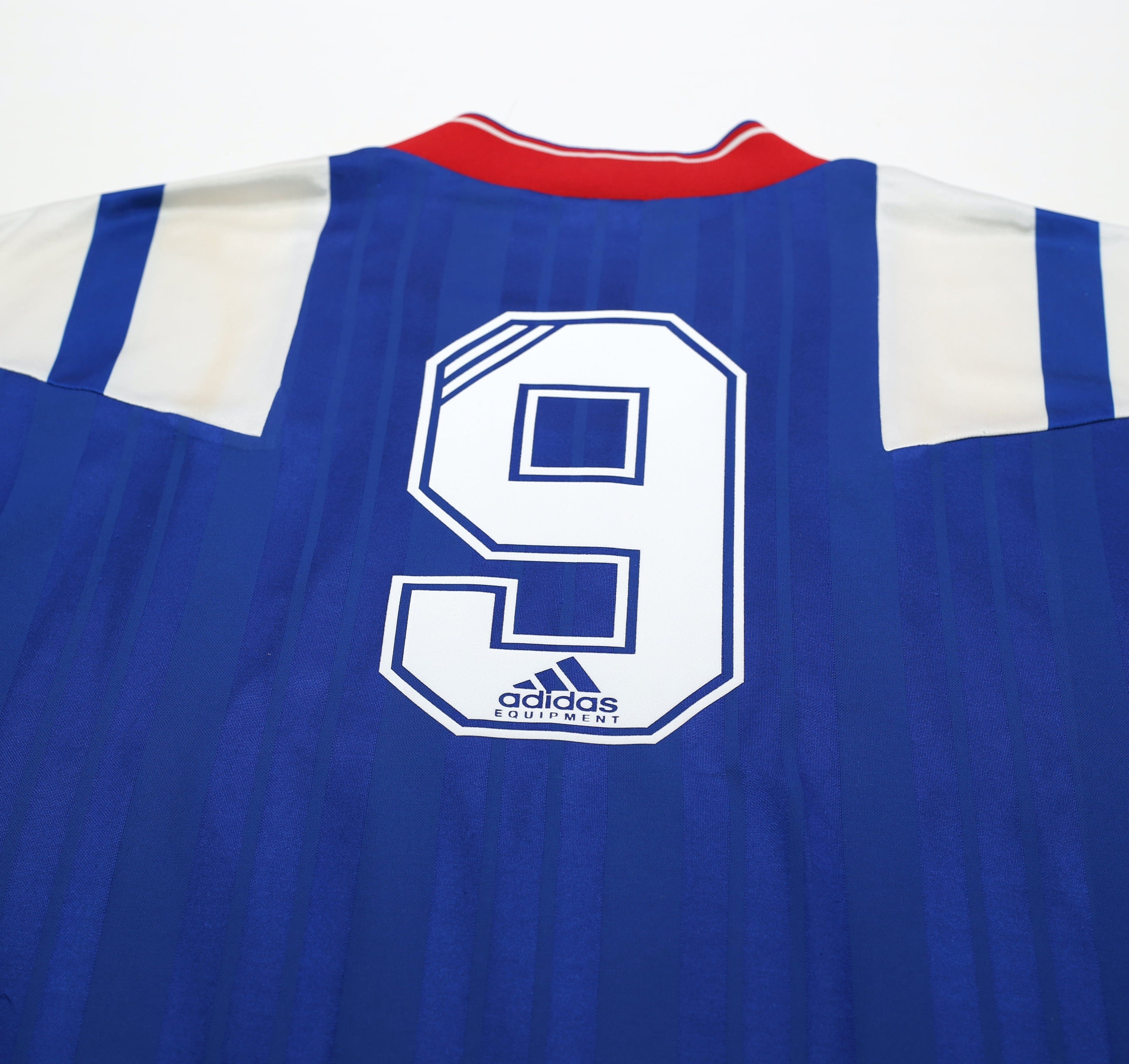1992/94 McCOIST #9 Rangers Vintage adidas Equipment Home Football Shirt (XL)