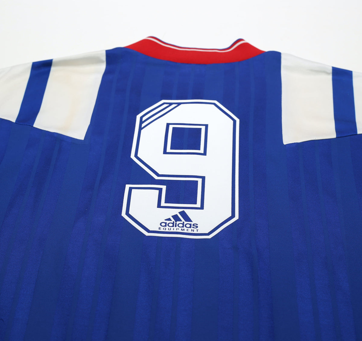 1992/94 McCOIST #9 Rangers Vintage adidas Equipment Home Football Shirt (XL)
