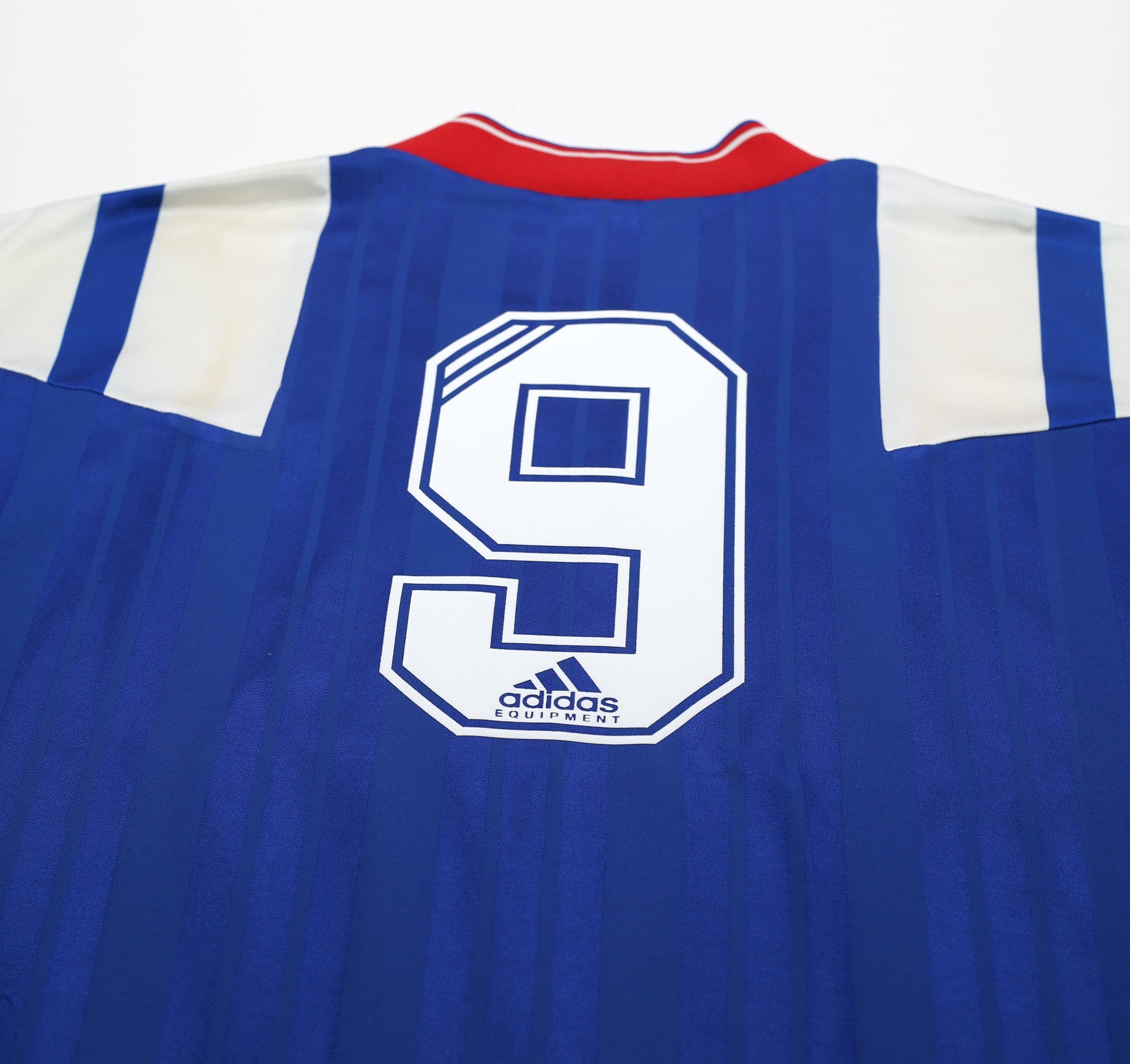 1992/94 McCOIST #9 Rangers Vintage adidas Equipment Home Football Shirt (XL)
