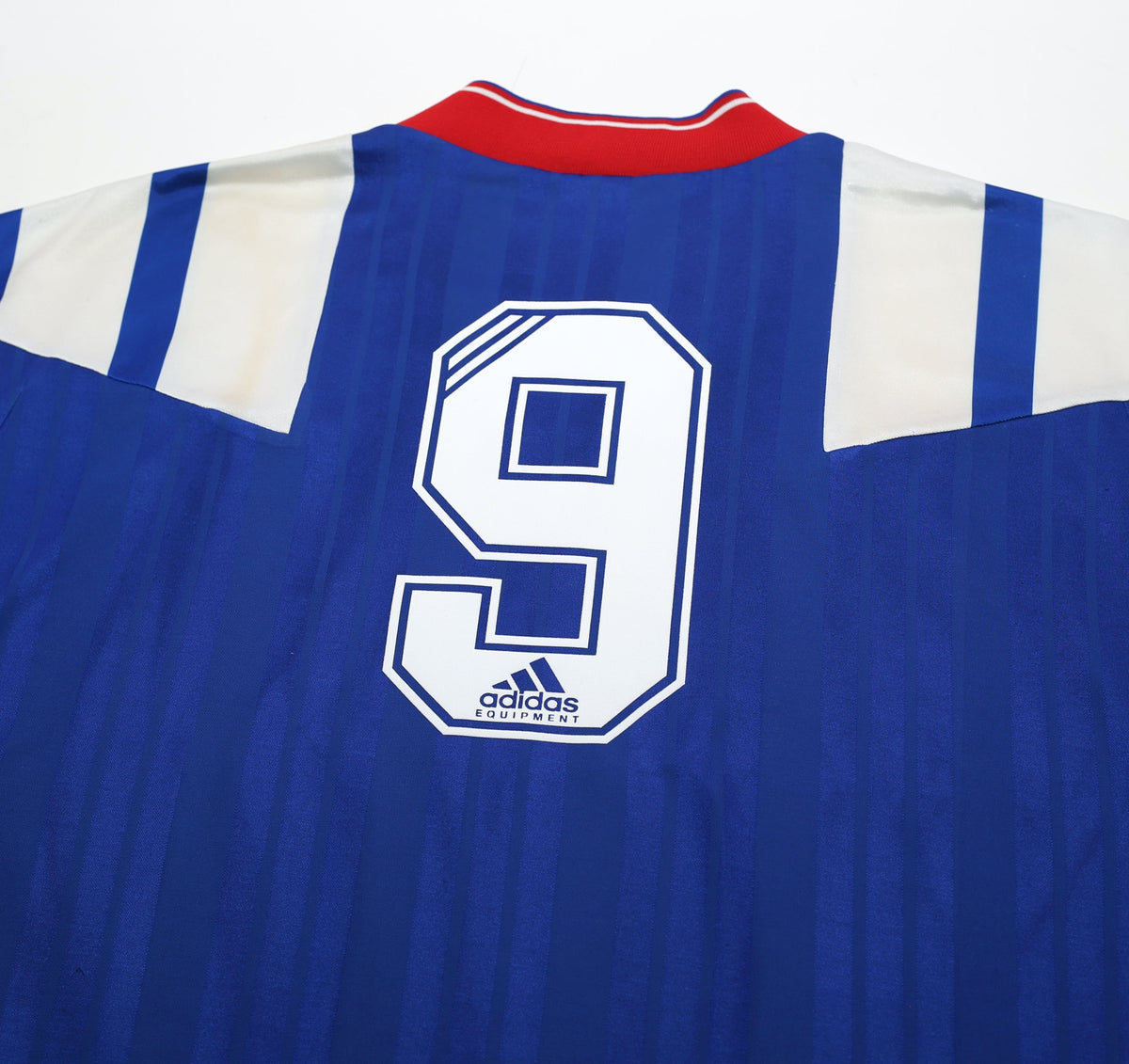 1992/94 McCOIST #9 Rangers Vintage adidas Equipment Home Football Shirt (XL)