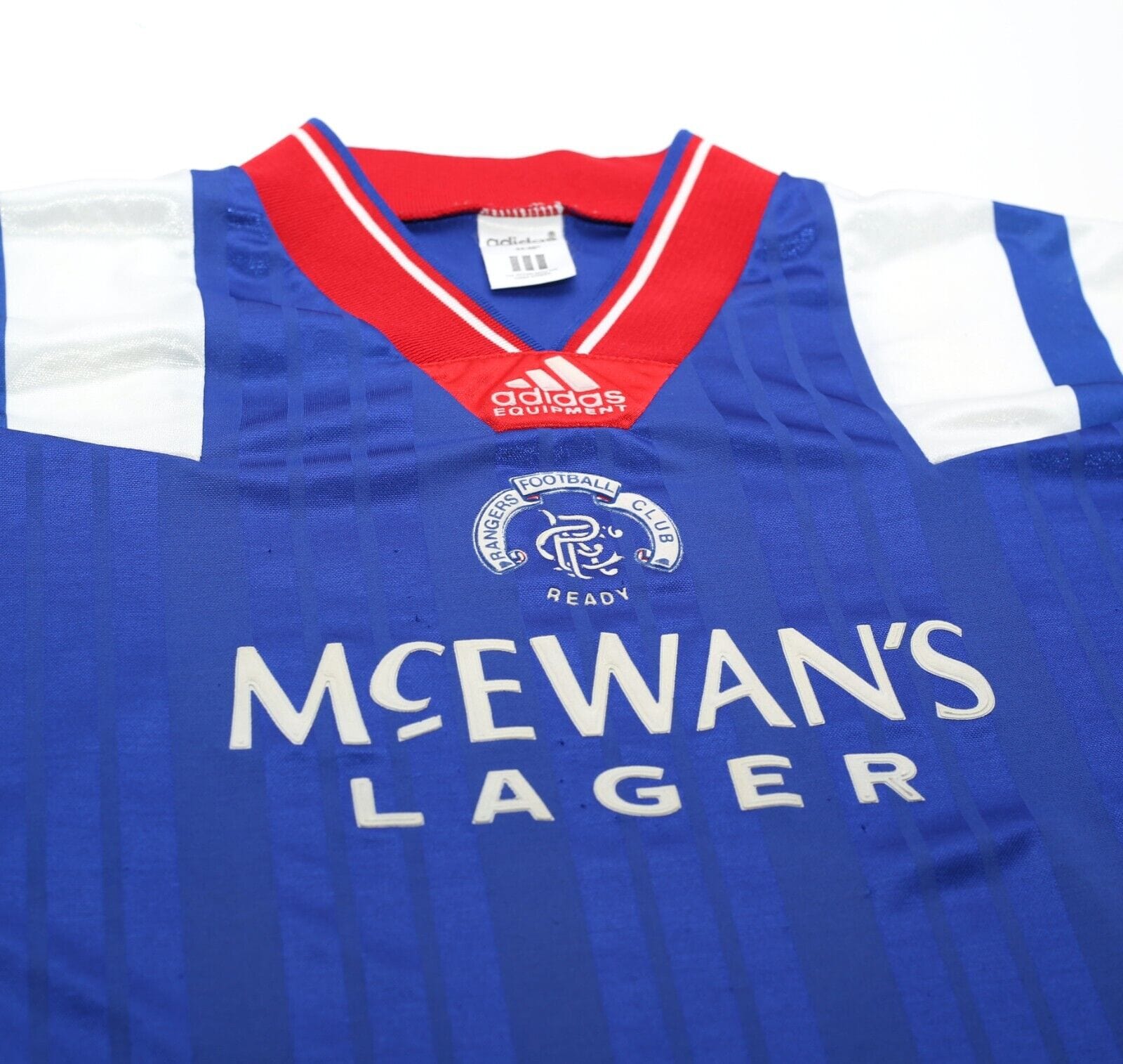 1992/94 McCOIST #9 Rangers Vintage adidas Home Football Shirt Jersey ( - Football  Shirt Collective