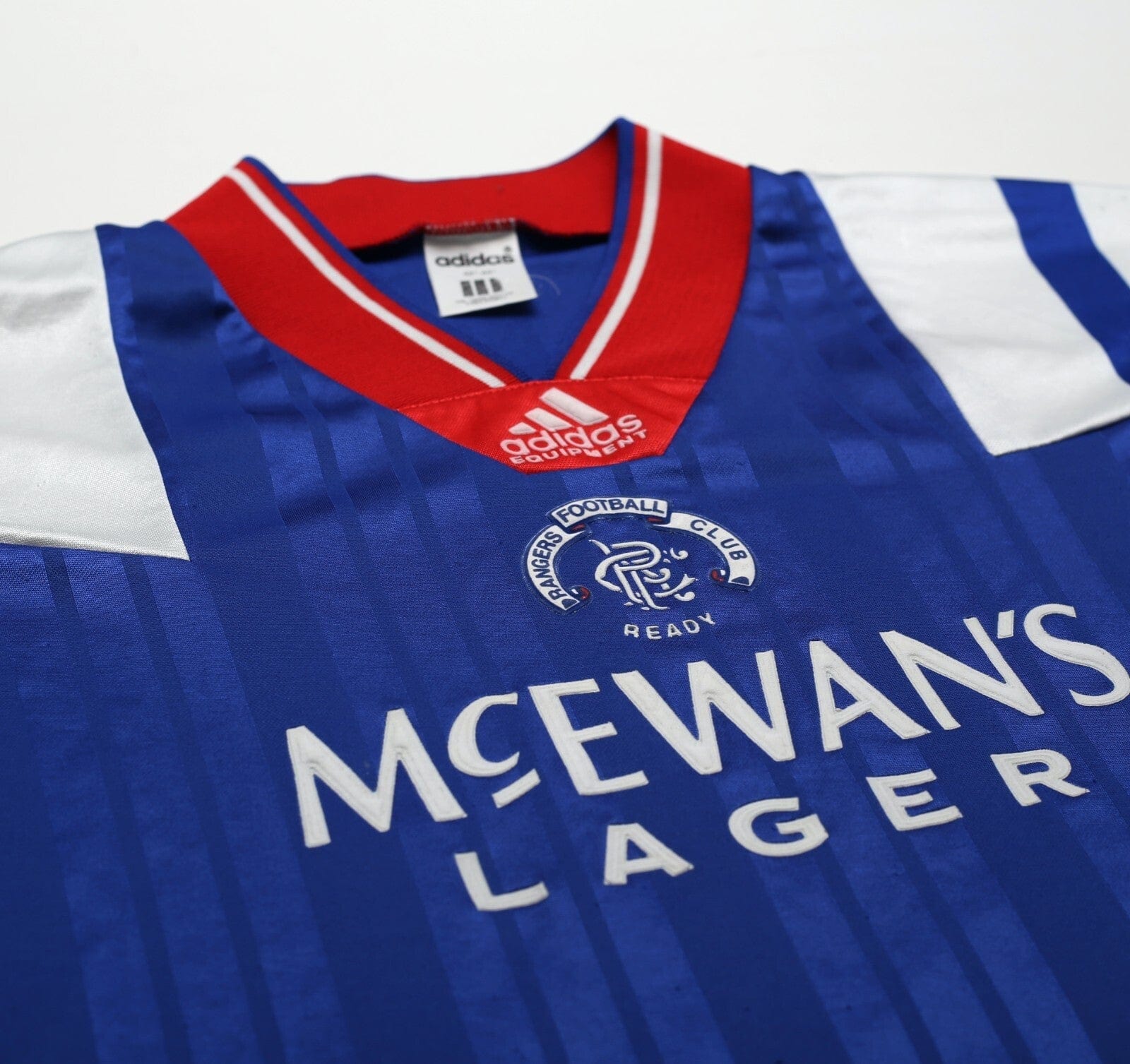 1992/94 McCOIST #9 Rangers Vintage adidas Home Football Shirt (L) 42/44